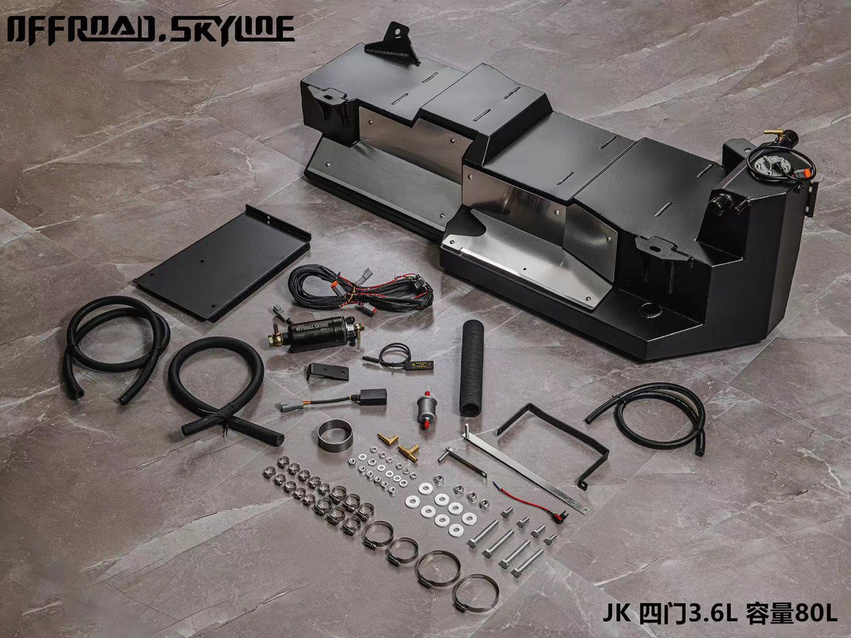 Дополнительный топливный бак 80 л из нержавеющей стали, Jeep Wrangler JK, 4 двери, бензин, двигатель 3.6/3.0 (2012–2017)