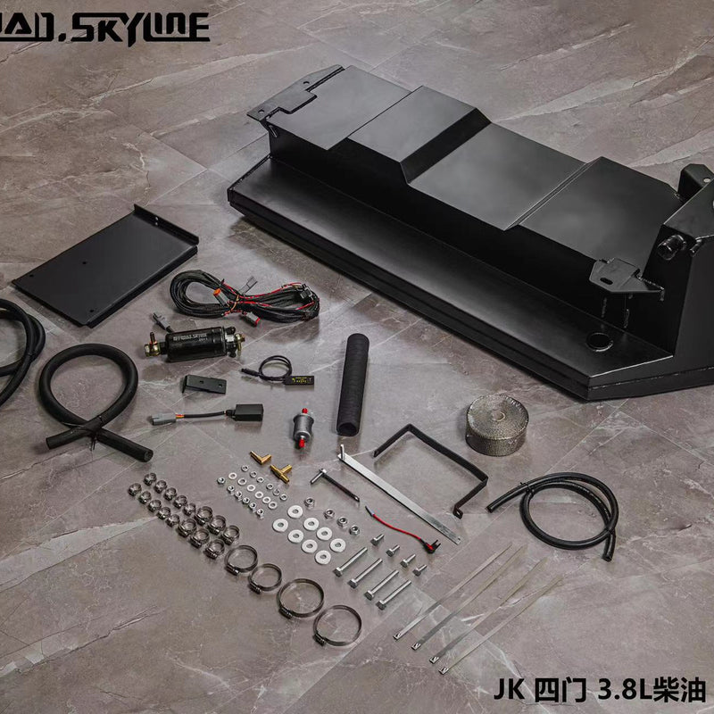 Дополнительный топливный бак 85 л из нержавеющей стали, Jeep Wrangler JK, 4 двери, дизель, двигатель 3.8/2.8T (2012–2017)